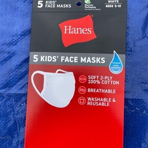 Hanes Face Mask for Kids 5-12ages NWT face Mask